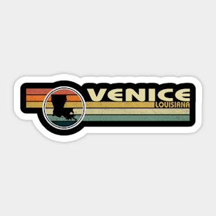 Venice Louisiana vintage 1980s style Sticker